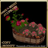 LW_ Mesh Rose Tree with Caladiums in Planter - Red 1 (2 LI / Prim)