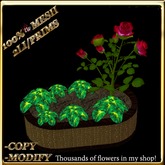 LW_ Mesh Rose Tree with Caladiums in Planter -  Red 3 (2 LI / Prim)