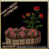 LW_ Mesh Rose Tree with Caladiums in Planter -  Bright Red 5 (2 LI / Prim)