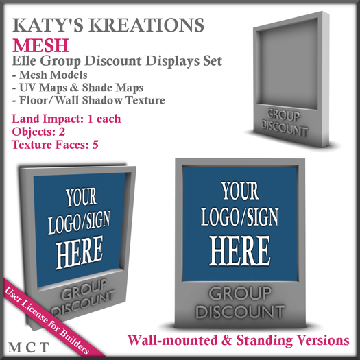 *KK* MESH Elle Group Discount Displays Set Vendor