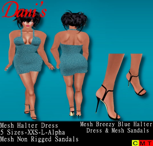 *Dani's* Mesh Breezy Halter Dress & Mesh Sandals