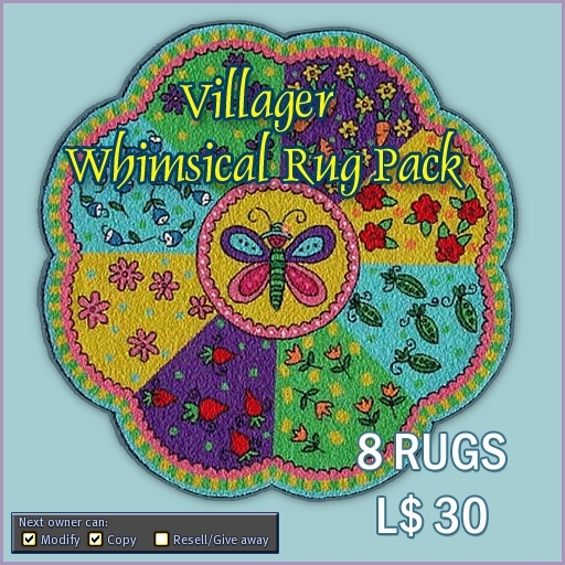 (Villager Whimsical 8-Rug Pack)