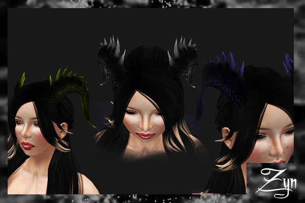 Zyn ~ Serrated Horns (Tintable)