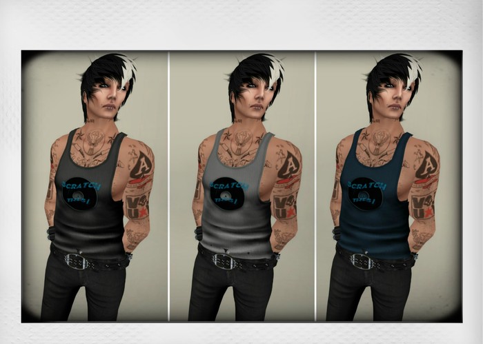 PunkD Mens Scratch This Tank