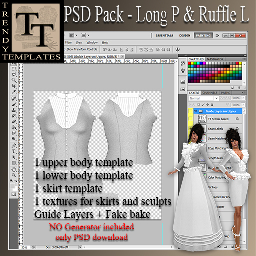 .:TT:. PSD Pack Long Model P & Ruffle Model L