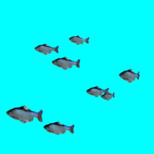 8 Swimming Fishys D Wide Area (2 prims)