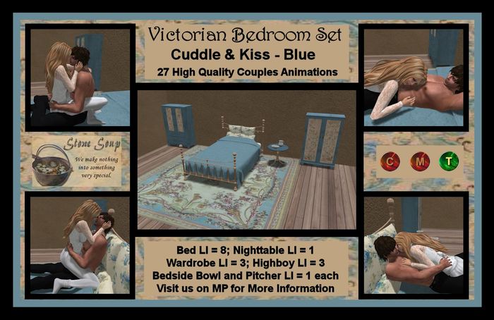 Old West Victorian Bedroom Set Red VX