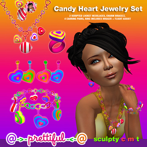 @~>~ PrettiFuL ~<~@ Jewelry Set [ Candy Hearts ]