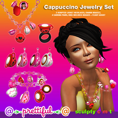 @~>~ PrettiFuL ~<~@ Jewelry Set [ Cappuccino ]