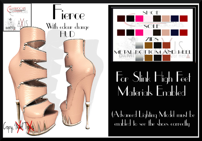 !Damned Mesh Buckle Boots Chubby Pack