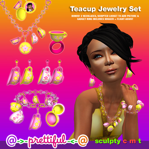 @~>~ PrettiFuL ~<~@ Jewelry Set [ Teacup ]