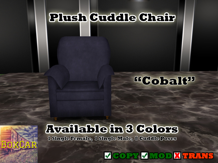 [BOXCAR] Plush Cuddle Chair Cobalt