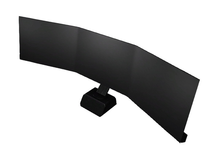 [Px] Panoramic triple computer display