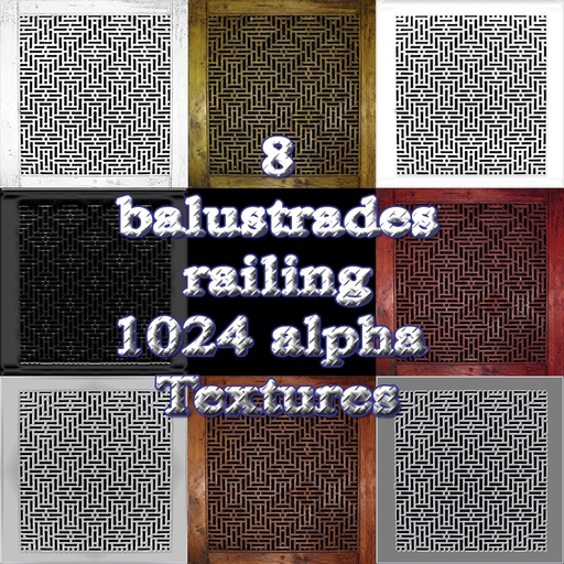* GuTi 8 balustrades railing alpha textures