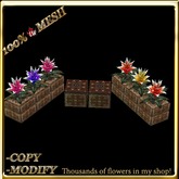 LW_ Mesh Bromeliads Planter with 2 Seats - Set 4