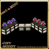 LW_ Mesh Bromeliads Planter with 2 Seats - Set 6