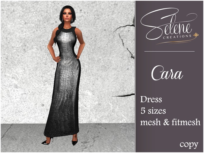 [Selene Creations] Cara Black Croco Mesh&Fitmesh