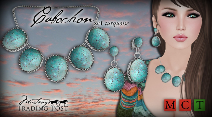 Mustang Trading Post Cabochon set -- Turquoise -- promo!