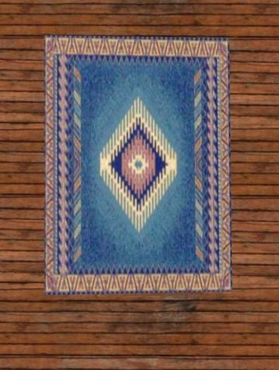 Native rug blue