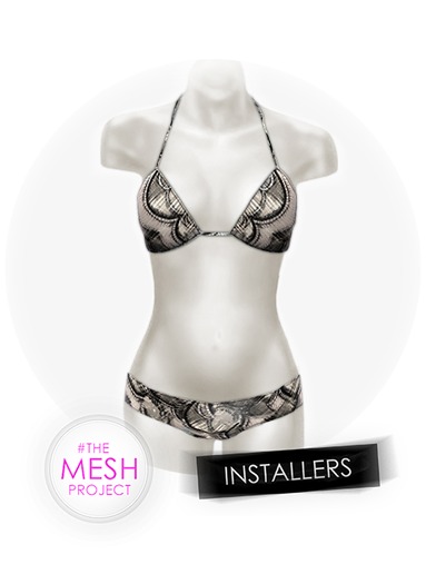 #TheMeshProject - Boho Print Bikini (A)