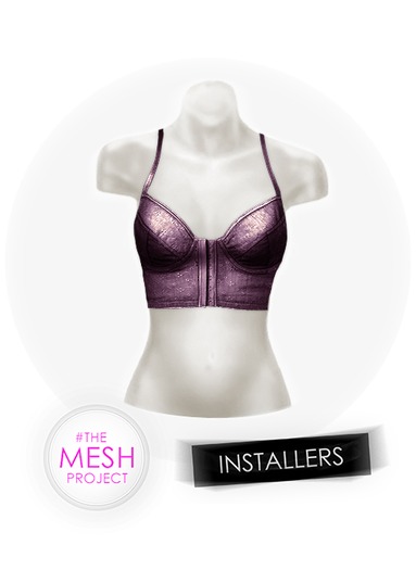 #TheMeshProject - Crop Top (Eggplant)