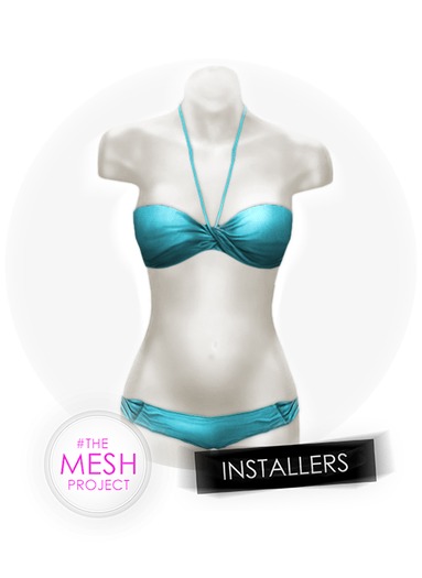 #TheMeshProject - Twisting In Bikini (Aqua)