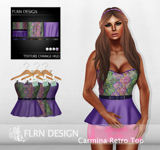 Carmina Retro Top Purple