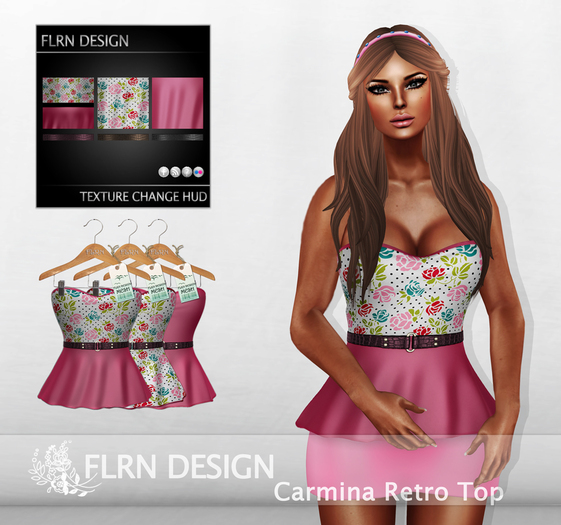 Carmina Retro Top Pink