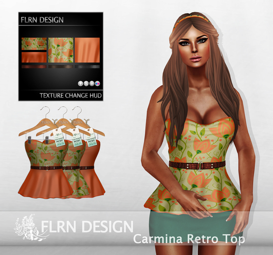 Carmina Retro Top Orange