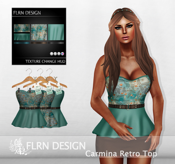 Carmina Retro Top Blue