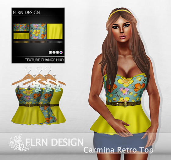 Carmina Retro Top Yellow