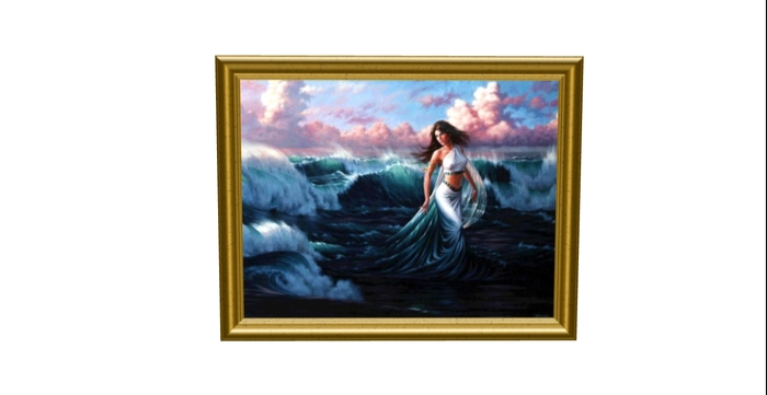 Lady by the sea Painting
