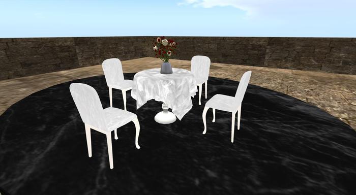 white wedding set