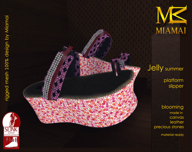 MIAMAI_Jelly summer platform slipper - blooming (Slink flat)
