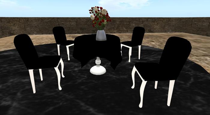 Wedding chair black/white legs