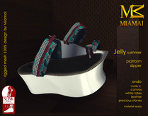 MIAMAI_Jelly summer platform slipper - Ondo (Slink flat)