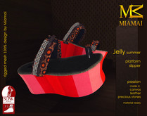 MIAMAI_Jelly summer platform slipper - passion (Slink flat)