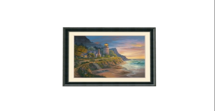 Safe Harbor Painting in black frame