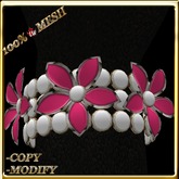 LW_ Boxed Mesh Lily Jewelry Set - Black Red