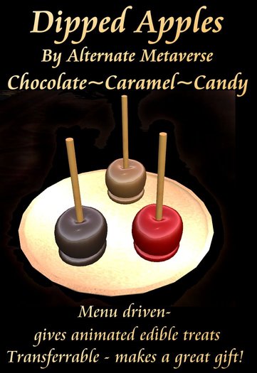 Dipped Apples-Candy, Caramel & Chocolate Apples- Click For Menu 