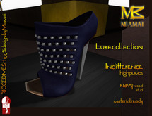 MIAMAI_Indifference high pumps -luxe- navy (Slink high)