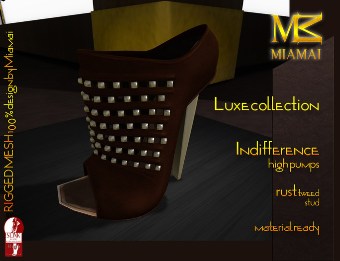 MIAMAI_Indifference high pumps -luxe- rust (Slink high)