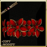 LW_ Boxed Mesh Lily Jewelry Set - Black Red