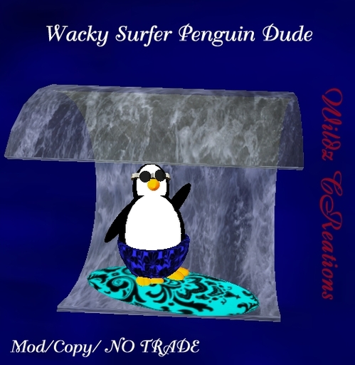 Wacky Surfer Penguin Dude by ~WC~