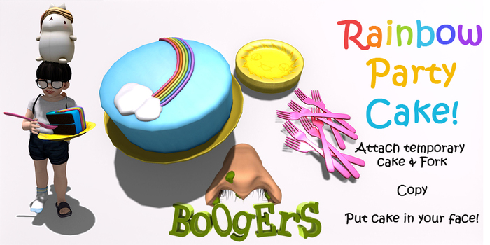 <:*BoOgErS*:> Rainbow Party Cake Box