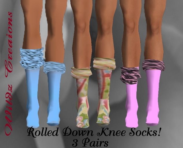 Rolled knee Socks by ~WC~