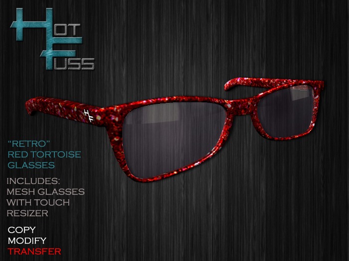 Hot Fuss - "Retro" Glasses - Red Tortoise