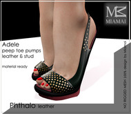 Miamai_Adeacia Peep toe Umber leather DEMO*
