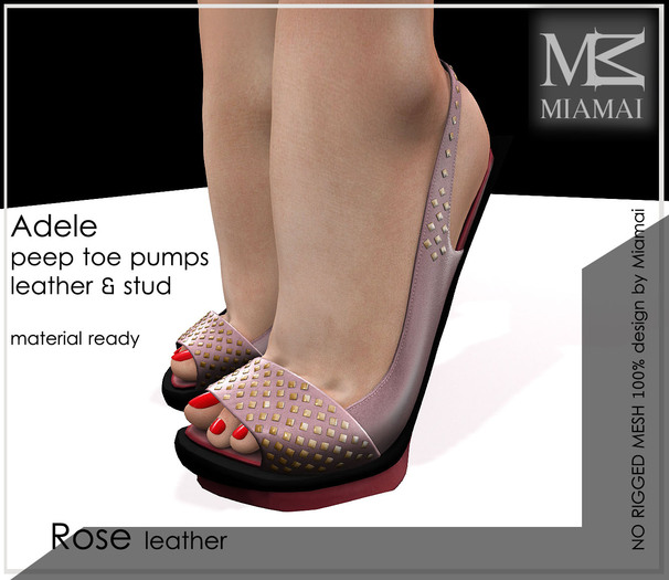 Miamai_Adeacia Peep toe Umber leather DEMO*