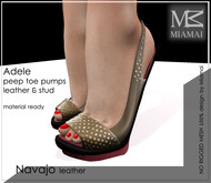 Miamai_Adeacia Peep toe Umber leather DEMO*